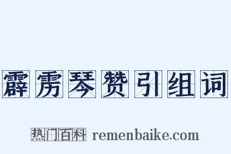 霹雳琴赞引组词是什么意思的图片